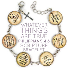 Load image into Gallery viewer, &quot;Whatever Things are True&quot; Philippians 4:8 Scripture Bracelet – Glass
